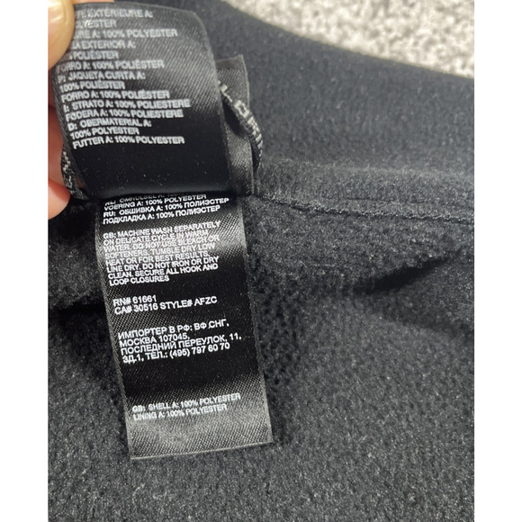 North Face Jacket Womens Small Polartec Fleece Full Zip Up Black - Picture 4 of 14